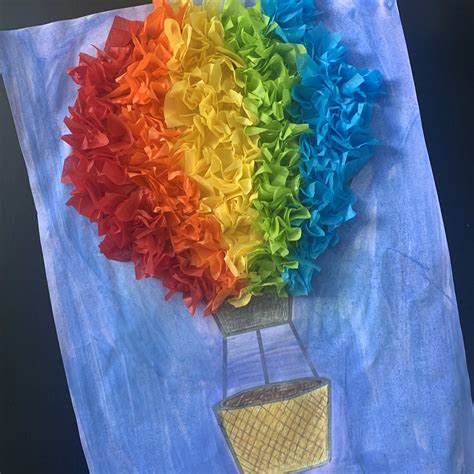 hot air balloon art activity 5