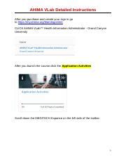 VLab Detailed Instructions 080421 1 Docx AHIMA VLab Detailed