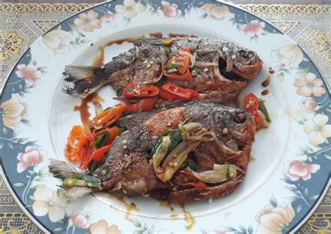 Resep Ikan Bawal Bakar Ranjau Cabe Manis Pedas Oleh Ra Aini Momy