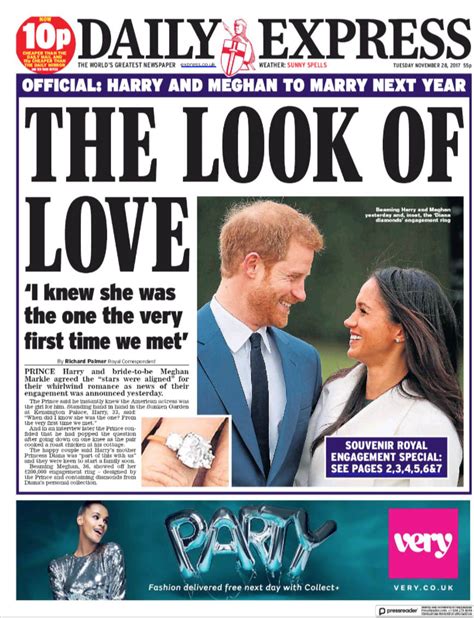 Newspapers Around The World Celebrate The Engagement Of Prince Harry