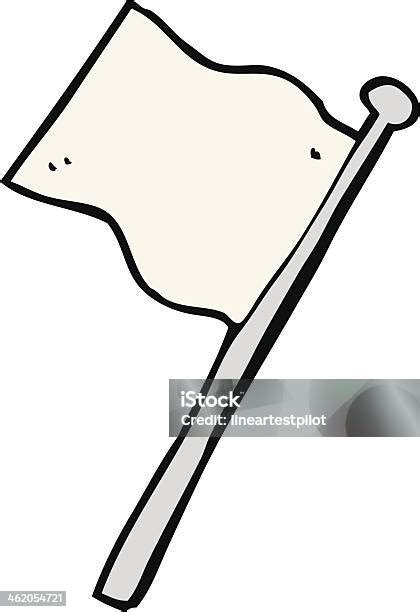 Cartoon White Flag Stock Illustration Download Image Now Cheerful