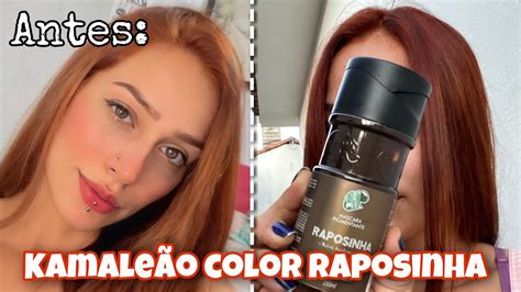 TONALIZANDO O RUIVO RAPOSINHA KAMALEÃO COLOR Ruivo acobreado YouTube