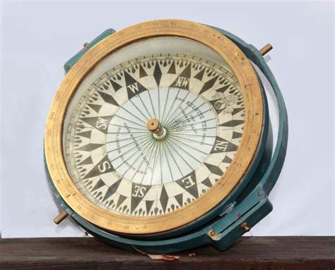 Rare Large Dry Ship Compass Nautical Beach Decor Vintage Nautical