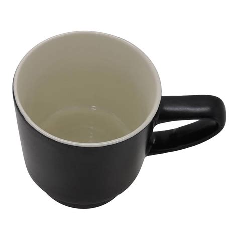 Taza Apilable Mainstays de Cerámica Negra FGL31181B de 350 ml Walmart