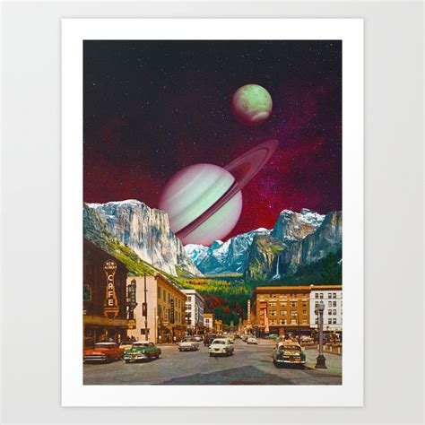 Valley Street - Space Aesthetic, Retro Futurism, Sci-Fi Art Print by ...