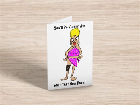 New Knee Joint Funny Greeting Card 5 X 7 Original Cartoon Artwork