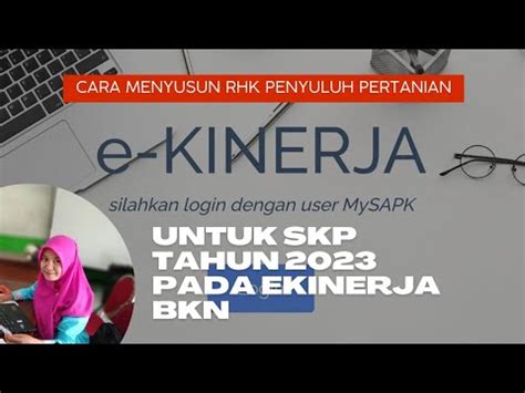 Menyusun RHK Penyuluh Pertanian Untuk SKP Tahun 2023 Pada E Kinerja BKN