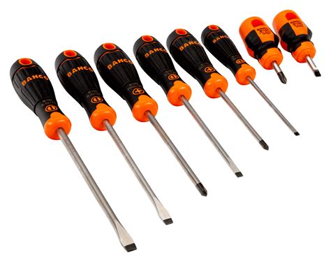 BahcoFit Slotted/Phillips Screwdriver Set with Rubber Grip - 8 Pcs ...