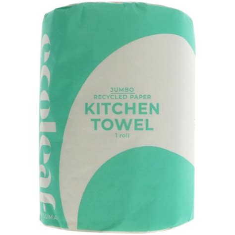 Ecoleaf Jumbo Recycled Paper Kitchen Towel Roll Eco Freaks Emporium