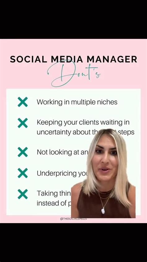 How To Become A Social Media Manager Top Don Ts For Social Media