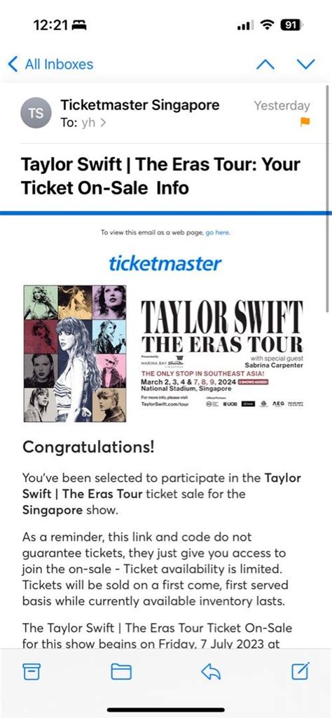 Selling taylor swift access code, Tickets & Vouchers, Event Tickets on ...