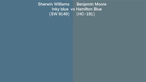 Sherwin Williams Inky Blue Sw 9149 Vs Benjamin Moore Hamilton Blue