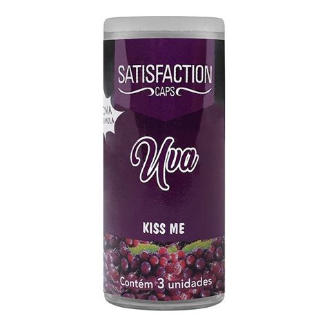 Bolinhas Beijáveis Kiss Me Satisfaction Caps Uva Sex Shop Loja Fetiches