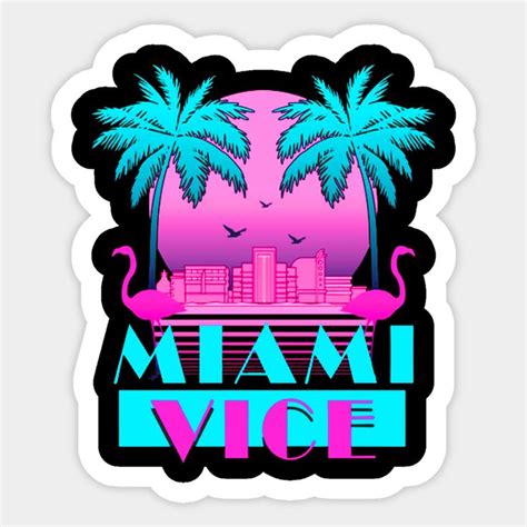 Miami Vice Retro S Design Sticker