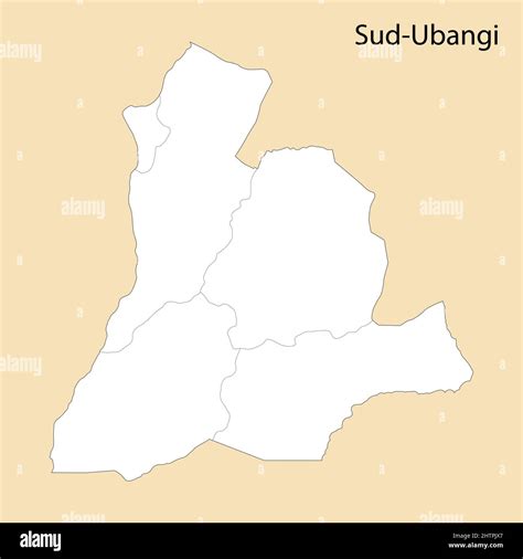 High Quality Map Of Sud Ubangi Is A Region Of Dr Congo With Borders Of The Districts Stock