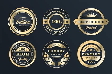 Golden Luxury Badges Vectors And Illustrations For Free Download