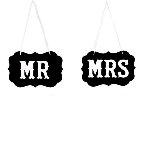 Rustic Wedding Mr Mrs Chair Banners Sign Chair Sig Grandado