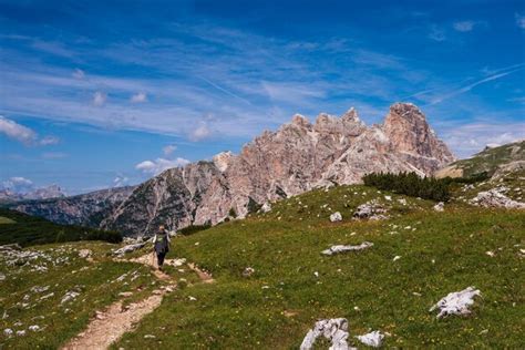 Premium Photo | Mountain hikers in the dolomites