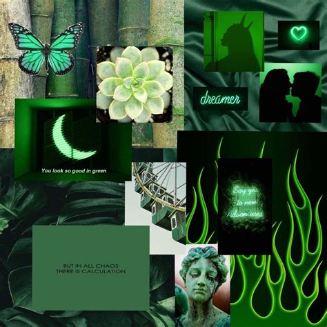 Dark Green Collage Wallpapers Wallpaper Cave