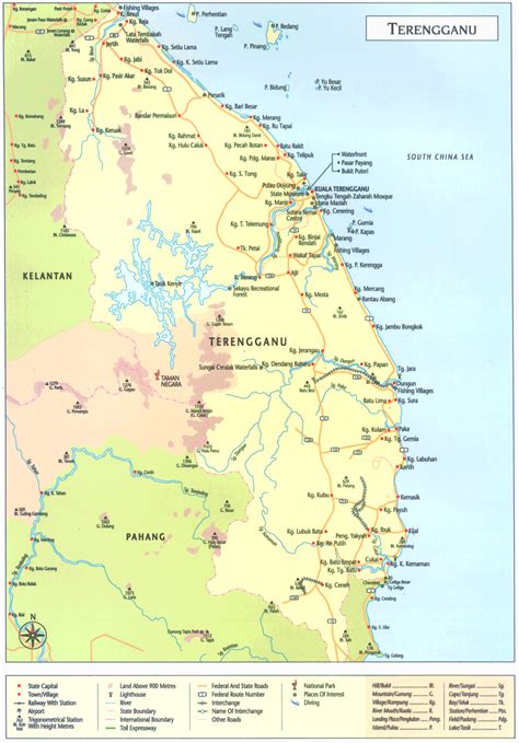 Map State of Terengganu Malaysia | Wonderful Malaysia