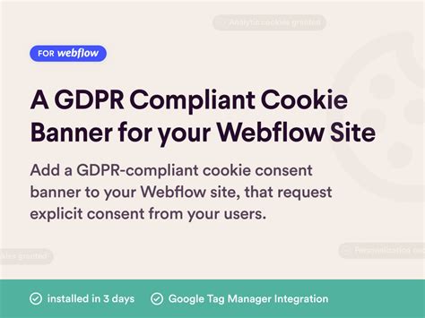 A Gdpr Compliant Cookie Banner For Your Webflow Site Upwork