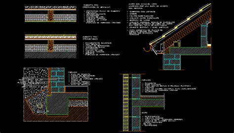 Bloques AutoCAD Gratis De Detalles Constructivos Cubiertas