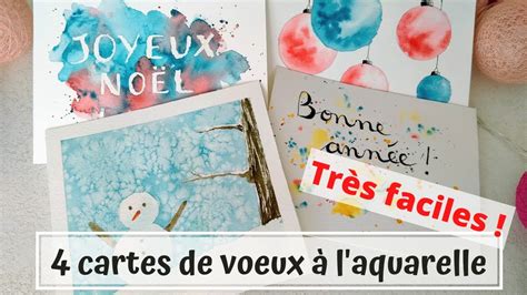 Cartes De Voeux Aquarelle Facile Youtube