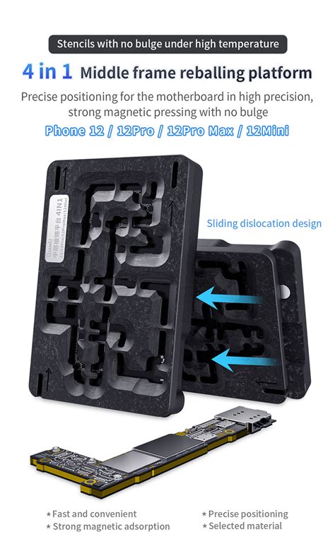 QianLi ToolPlus Middle Frame Reballing Platform With Steel Mesh For