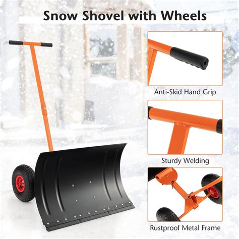 Goplus 29" Snow Shovel with Wheels – GoplusUS