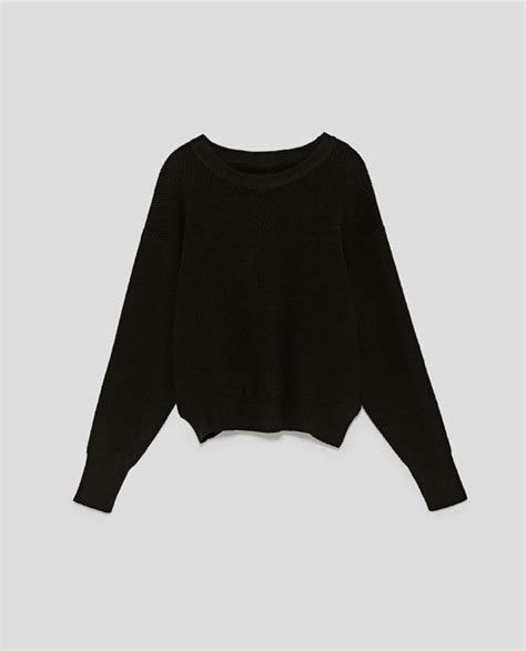 Image 8 Of DIAGONAL KNIT SWEATER From Zara Round Neck Sweaters Knitted