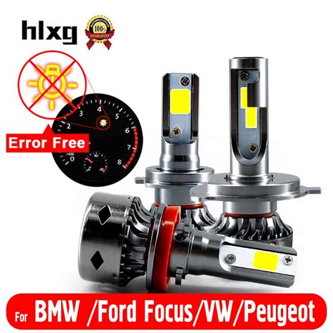 Hlxg Automobiles Mini H7 Led Canbus H4 LED H11 H8 9006 HB4 Led Bulb H1