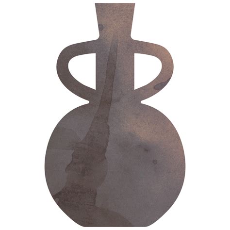 Watercolor Brown Boho Ceramic Vase 9896454 PNG