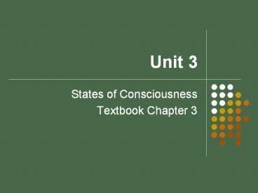 Ppt States Of Consciousness Powerpoint Presentation Free To View