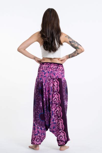 Paisley Mandalas 2 In 1 Jumpsuit Harem Pants In Purple