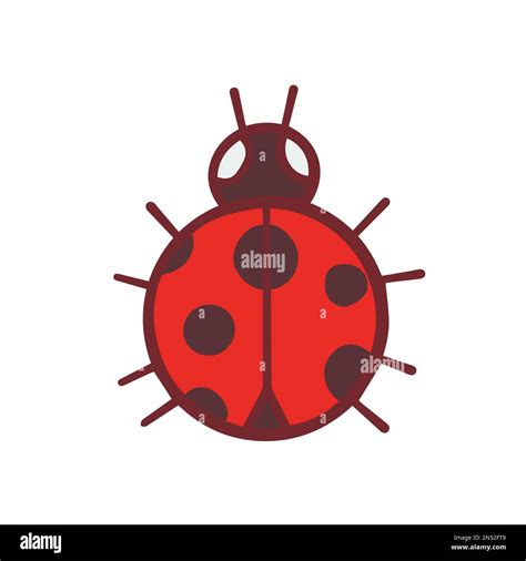 Dibujado A Mano Lindo Ladybug Arte Insecto Rojo De Dibujos Animados