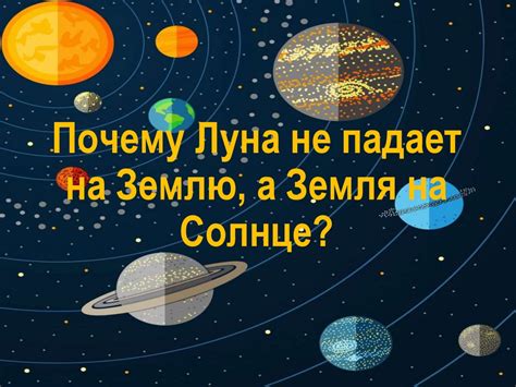 Почему Луна не падает на Землю, а Земля на Солнце - презентация онлайн