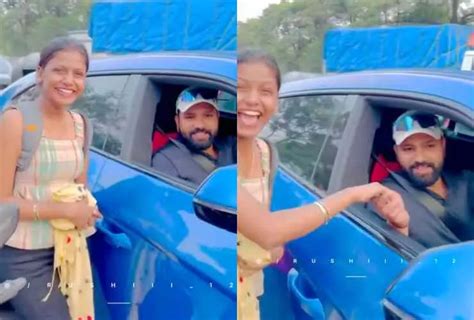 Indian Cricket Captain Rohit Sharma Stops Lamborghini Urus To Wish Fan ...