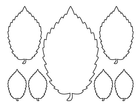 Printable Elm Leaf Template