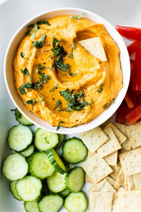 Sweet Potato Hummus With Roasted Chickpeas