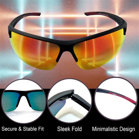 Polarized Sports Sunglasses for Men, Youth Baseball UVA Protection, Retro Sunglasses Wrap Around ...