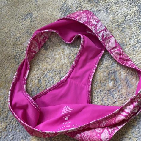PacSun Pink Snake Sienna Shine Bikini Bottom Size Depop