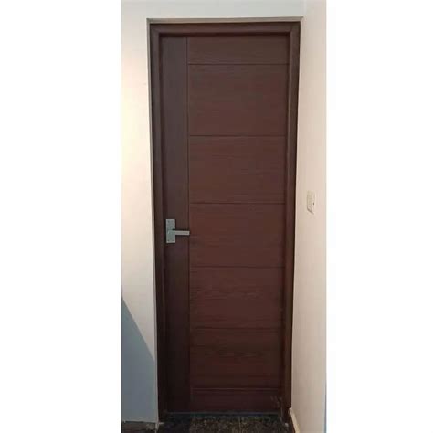 Matte Brown Fiber Bathroom Door Design Pattern Plain At Rs 4500 Piece