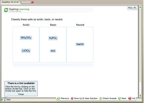 Solved Question 24 Of 40 Incorrect Map A Sapling Learning Chegg