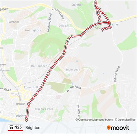 N25 Route Schedules Stops Maps Brighton Updated