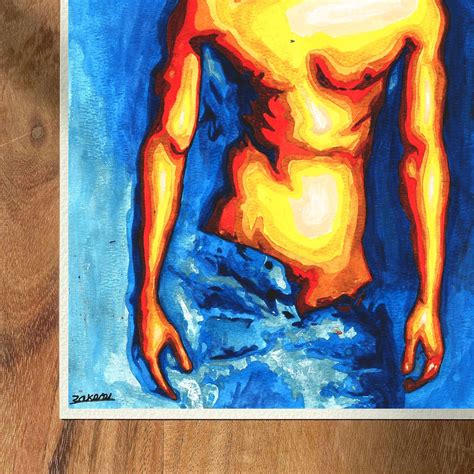 Gay Art Watercolor Print Queer Art Naked Male Sexy Gifts Etsy