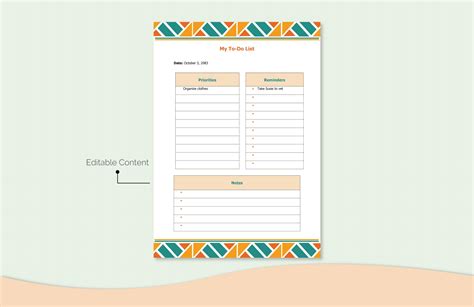 Creative To-Do List Template - Download in Word, Google Docs, PDF ...