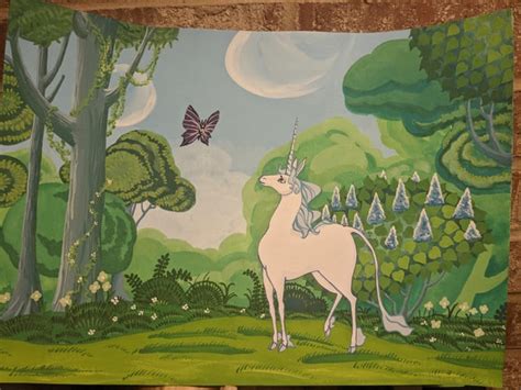 A Still From The Last Unicorn On Arches Cold Press Rgouache