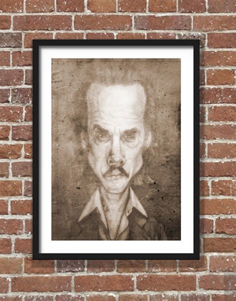 Vintage Nick Cave Portrait Poster Wall Art Home Decor Illustration