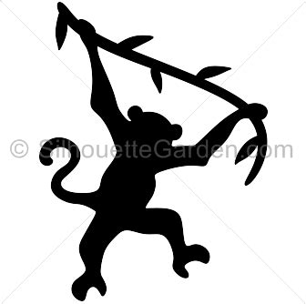 Swinging Monkey Silhouette - Free Clip Art, Printable, and Vector Downloads