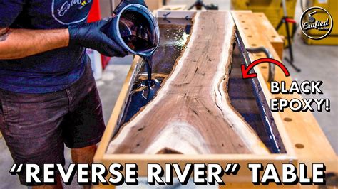 Live Edge Epoxy Resin Reverse River Table 💧 Woodworking How To Youtube